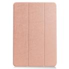 For Lenovo Duet Chromebook uster Texture Smart PU Leather Case with Sleep / Wake-up Function & 3-Fold Holder(Rose Gold) - 2