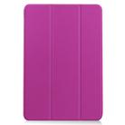 For Lenovo Duet Chromebook uster Texture Smart PU Leather Case with Sleep / Wake-up Function & 3-Fold Holder(Purple) - 2