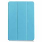 For Lenovo Duet Chromebook uster Texture Smart PU Leather Case with Sleep / Wake-up Function & 3-Fold Holder(Blue Sky) - 2