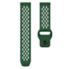 22mm xDfind Flat Head Breathable Hole Black Buckle Silicone Watch Band(Clover) - 3