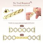 For Apple Watch 42 / 44 / 45 / 46 / 49mm xDfind O-shaped Diamond Metal Watch Band(Gold) - 3