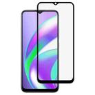 For OPPO Realme C12 Full Glue Full Screen Tempered Glass Film - 1