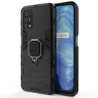 For OPPO Realme V5 5G PC + TPU Shockproof Protective Case with Magnetic Ring Holder(Black) - 1