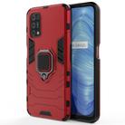 For OPPO Realme V5 5G PC + TPU Shockproof Protective Case with Magnetic Ring Holder(Red) - 1