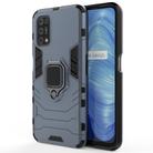 For OPPO Realme V5 5G PC + TPU Shockproof Protective Case with Magnetic Ring Holder(Navy Blue) - 1
