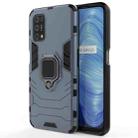 For OPPO Realme V5 5G PC + TPU Shockproof Protective Case with Magnetic Ring Holder(Navy Blue) - 1