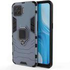 For OPPO F17 Pro PC + TPU Shockproof Protective Case with Magnetic Ring Holder(Navy Blue) - 1