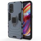 For OPPO Realme X7 Pro PC + TPU Shockproof Protective Case with Magnetic Ring Holder(Navy Blue) - 1