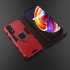For OPPO Realme 7 PC + TPU Shockproof Protective Case with Magnetic Ring Holder(Red) - 2