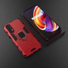 For OPPO Realme 7 PC + TPU Shockproof Protective Case with Magnetic Ring Holder(Red) - 2