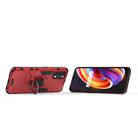 For OPPO Realme 7 Pro PC + TPU Shockproof Protective Case with Magnetic Ring Holder(Red) - 3