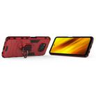 For Xiaomi Poco X3 NFC PC + TPU Shockproof Protective Case with Magnetic Ring Holder(Red) - 3