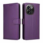 For Tecno Spark 30 5G / Pova 6 Neo 5G Litchi Texture RFID Blocking 3-Card Wallet Leather Phone Case(Purple) - 2