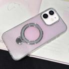 For iPhone 12 Gradient Glitter Diamonds MagSafe Phone Case(Light Pink) - 1