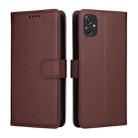 For Samsung Galaxy A06 4G / 5G Litchi Texture RFID Blocking 3-Card Wallet Leather Phone Case(Brown) - 2