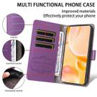 For Samsung Galaxy A55 5G Litchi Texture RFID Blocking 3-Card Wallet Leather Phone Case(Purple) - 3