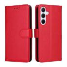 For Samsung Galaxy A55 5G Litchi Texture RFID Blocking 3-Card Wallet Leather Phone Case(Red) - 2