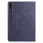 For Samsung Galaxy Tab S8+ / Tab S8 Plus /  Tab S7 FE / Tab S7+ T970 Cowhide Texture TPU Tablet Horizontal Flip Leather Case with Holder & Sleep / Wake-Up Function & Pen Slot(Blue) - 2
