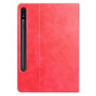 For Samsung Galaxy Tab S8+ / Tab S8 Plus /  Tab S7 FE / Tab S7+ T970 Cowhide Texture TPU Tablet Horizontal Flip Leather Case with Holder & Sleep / Wake-Up Function & Pen Slot(Red) - 2