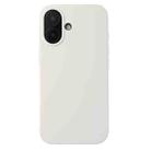 For iPhone 17 Liquid Silicone Phone Case(White) - 1
