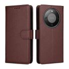 For Honor X70 5G Litchi Texture RFID Blocking 3-Card Wallet Leather Phone Case(Brown) - 2