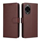 For Huawei nova 13 / 12 Litchi Texture RFID Blocking 3-Card Wallet Leather Phone Case(Brown) - 2