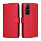 For Huawei Enjoy 80 4G Litchi Texture RFID Blocking 3-Card Wallet Leather Phone Case(Red) - 2