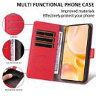 For Huawei Enjoy 80 4G Litchi Texture RFID Blocking 3-Card Wallet Leather Phone Case(Red) - 3