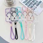 For iPhone 17 Pro Max MagSafe Magnetic Clear Phone Case with Wrist Strap(Gold) - 2