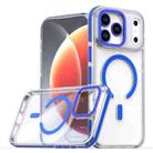 For iPhone 17 Pro Max Dual-Color Clear Acrylic Hybrid TPU MagSafe Phone Case(Blue) - 1