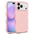 For iPhone 17 Pro Max Skin Feel Wave Texture MagSafe Phone Case(Pink) - 1