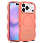 For iPhone 17 Pro Max Skin Feel Wave Texture MagSafe Phone Case(Orange) - 1