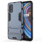 For OPPO Realme X7 PC + TPU Shockproof Protective Case with Holder(Navy Blue) - 1