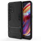 For OPPO Realme X7 Pro PC + TPU Shockproof Protective Case with Holder(Black) - 1