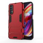 For OPPO Realme 7 PC + TPU Shockproof Protective Case with Holder(Red) - 1