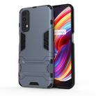 For OPPO Realme 7 PC + TPU Shockproof Protective Case with Holder(Navy Blue) - 1