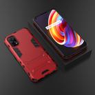 For OPPO Realme 7 Pro PC + TPU Shockproof Protective Case with Holder(Red) - 2