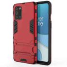 For OnePlus 8T PC + TPU Shockproof Protective Case with Holder(Red) - 1