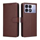 For Redmi K70 Ultra Litchi Texture RFID Blocking 3-Card Wallet Leather Phone Case(Brown) - 2