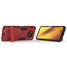 For Xiaomi Poco X3 NFC PC + TPU Shockproof Protective Case with Holder(Red) - 3