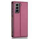 For Samsung Galaxy S21+ 5G N.BEKUS P3 RFID Stitching Magnetic Flip Leather Phone Case(Wine Red) - 3