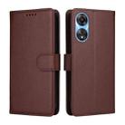 For OPPO A58 5G / A58x / A78 5G / A1x / A2x Litchi Texture RFID Blocking 3-Card Wallet Leather Phone Case(Brown) - 2