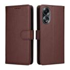 For OPPO A1 5G / A98 / F23 Litchi Texture RFID Blocking 3-Card Wallet Leather Phone Case(Brown) - 2