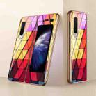 For Samsung Galaxy Fold GKK Electroplating Painted Glass Case(Diamond Red) - 1