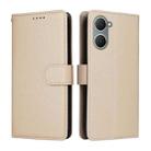 For vivo Y03 / Y18 / Y18e / Y18s / Y28s / Y36t Litchi Texture RFID Blocking 3-Card Wallet Leather Phone Case(Beige) - 2