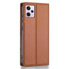 For Redmi Note 12 5G Global / Poco X5 N.BEKUS P3 RFID Stitching Magnetic Flip Leather Phone Case(Brown) - 3
