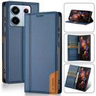 For Redmi Note 13 Pro 4G N.BEKUS P3 RFID Stitching Magnetic Flip Leather Phone Case(Blue) - 1