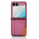 For Samsung Galaxy Z Flip6 / Flip7 FE N.BEKUS P3 RFID Stitching Magnetic Flip Leather Phone Case(Wine Red) - 2