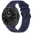 For Samsung Galaxy Watch8 / Watch8 Classic xDfind Alloy Black Buckle Honeycomb Breathable Silicone Watch Band(Midnight Blue) - 1