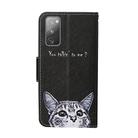 For Samsung Galaxy S20 FE 5G / S20 Lite Colored Drawing Pattern Horizontal Flip Leather Case with Holder & Card Slots & Wallet(Kitty) - 3